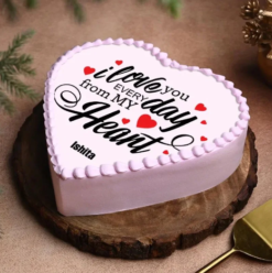 Valentine love cake for romantic celebration