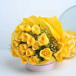 Elegant yellow rose bouquet for friendship and celebration gift