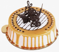 butterscotch royale crunch cake with creamy layers and crunchy topping