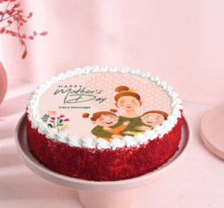 choco poster red velvet cake with custom photo design
