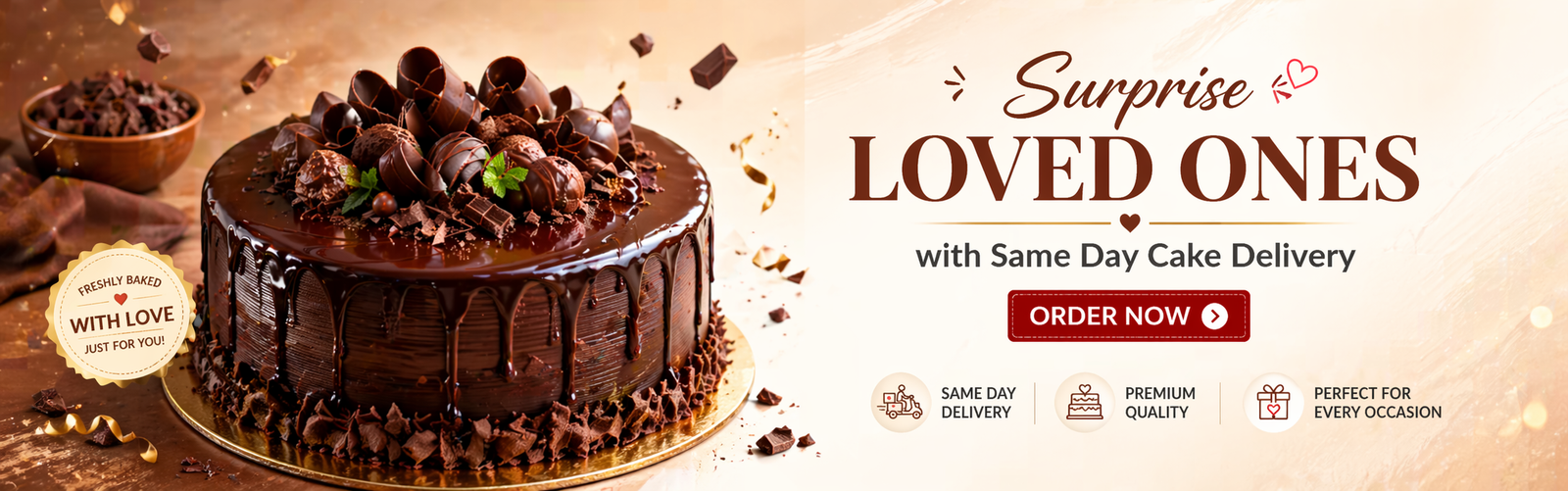 Chocolate cake with same day cake delivery – Online cake delivery for loved ones near me