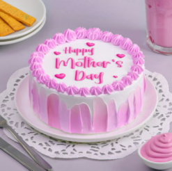 vanilla mom elan cake with soft cream layers for mother day celebration