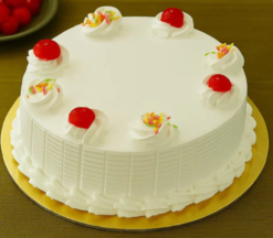 vanilluxe elan cake with soft vanilla cream layers and elegant finish