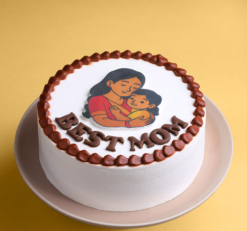 Mothers Day hug theme designer cake for mom