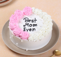 Pearl topped mothers day floral cake for mom