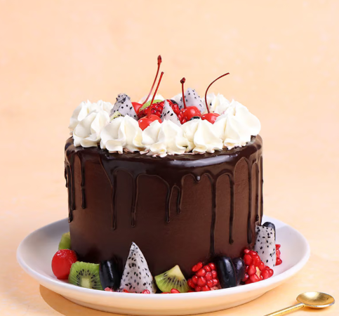 Premium Fruit Chocolate Drip Delight Cake 1