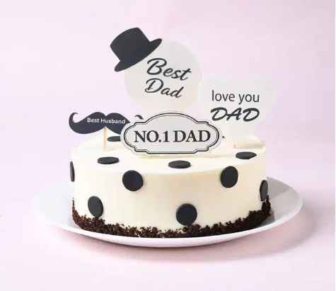 Dad’s Stylish Hat & Mustache Cake 2
