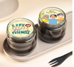 Besties Choco Jar Delight chocolate jar cakes for Friendship Day