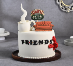 Coffee & Friends Celebration Cake friends theme designer birthday cake online India