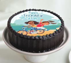 Forever Ride Together Cake couple riding theme designer cake for anniversary online India