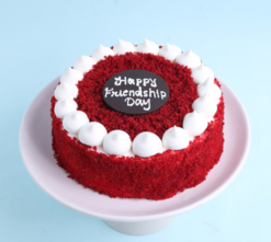 Sweet Friendship Velvet Cake for Friendship Day celebration